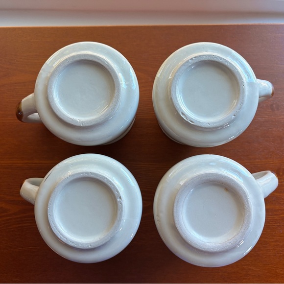 Vintage Casualstone - Set of 4 Coffee Mugs  in Korea Floral Pattern Cups 1970s - Picture 7 of 8